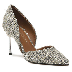 Kurt Geiger Pantofi cu toc subțire Kurt Geiger Bond 90 7428767609 Silver Com