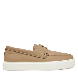 Calvin Klein Mokasyny Calvin Klein Hybrid Lace Up Boat Lth HM0HM01812 Brązowy