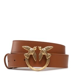 Pinko Moteriškas Diržas Pinko Love Berry Simply H3 Belt . AI 22-23 PLT01 1H212Q Y5H7 Cuoio L58Q