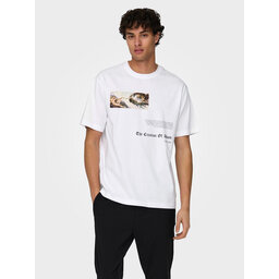Only & Sons Only & Sons Camiseta Apoh 22028207 Blanco Relaxed Fit