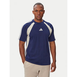 adidas adidas T-Shirt Seasonal Essentials Colorblock KF4193 Dunkelblau Regular Fit