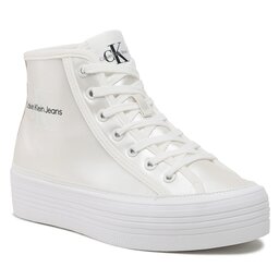 Calvin Klein Jeans Sneakers Calvin Klein Jeans Bold Vulc Flatf Mid Laceup Ny Wn YW0YW01226 Bright White/Creamy White YBR