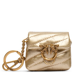 PINKO Schlüsselanhänger PINKO Airpods Love Puff Microfiber Shiny Calf AI 25-26 PCPL 105869 A370 Goldfarben