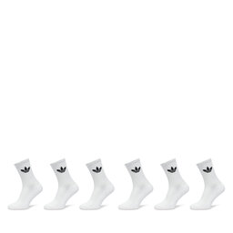 adidas 6 pares de calcetines altos unisex adidas Trefoil Cushion IJ5619 Blanco