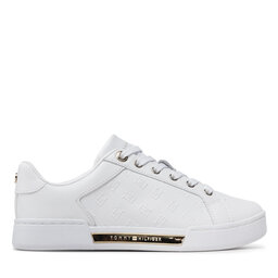 

Снікерcи Tommy Hilfiger Embossed Monogram Sneaker FW0FW06735 White/Gold 0K6, Білий