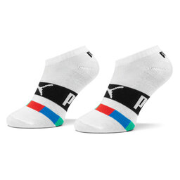 Puma Set di 2 paia di calzini corti da bambini Puma Kids Seasonal Sneaker 2P 938008 White Combo 01