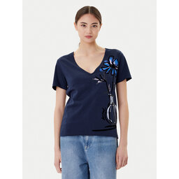 Desigual Desigual Camiseta Dumas 25WWTK28 Azul marino Regular Fit
