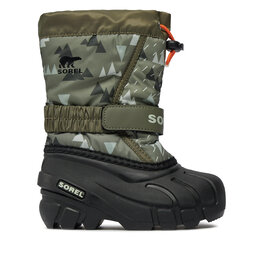 

Снігоходи Sorel Childrens Flurry™ Print NC3504-397 Stone Green/Black, Зелений