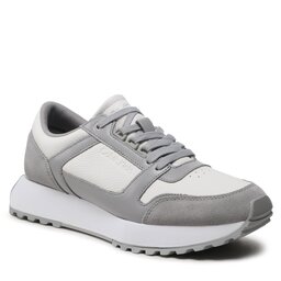 Calvin Klein Sneakers Calvin Klein Low Top Lace Up Lth HM0HM00925 Grey Fog/White 0IN