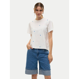 Vero Moda Vero Moda Marškinėliai Solvei 10325318 Balta Regular Fit
