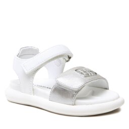 Calvin Klein Jeans Sandalen Calvin Klein Jeans Velcro Sandal V3A2-80496-1598 M Silver/White X059