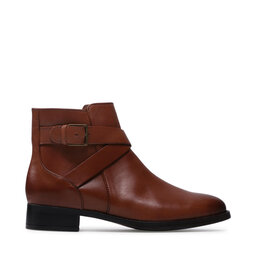 

Ботильйони Clarks Hamble Buckle 261510114 Dark Tan Leather, Коричневий