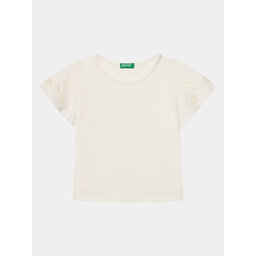 United Colors Of Benetton United Colors Of Benetton Футболка 3P4ZC10I4 Écru Slim Fit