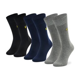 Lyle & Scott 3 pár hosszú szárú férfi zokni Lyle & Scott Angus LS-SK-500 Multi 5000