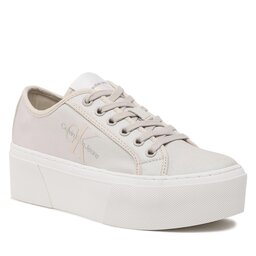 Calvin Klein Jeans Гуменки Calvin Klein Jeans Cupsole Flatform Ny Pearl Wn YW0YW01221 Eggshell/Peach Blush ACF