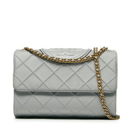 Tory Burch Borsetta Tory Burch Fleming Soft Convertible Shoulder Bag 137301 Bay Gray 029