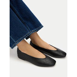 Calvin Klein Ballerinas Calvin Klein Square Ballerina Aop Lth HW0HW02936 Schwarz