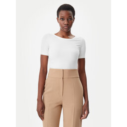 Tommy Hilfiger Tommy Hilfiger Majica WW0WW37866 Écru Slim Fit