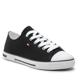 Tommy Hilfiger Teniși Tommy Hilfiger Low Cut Lace-Up Sneaker T3X4-32207-0890 S Black 999