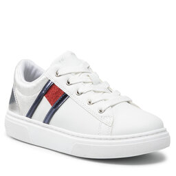 Tommy Hilfiger Sneakers Tommy Hilfiger Low Cut Lace-Up Sneaker T3A4-32156-1383 M White/Blue/Red