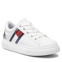 Tommy Hilfiger Сникърси Tommy Hilfiger Low Cut Lace-Up Sneaker T3A4-32156-1383 M White/Blue/Red Y003