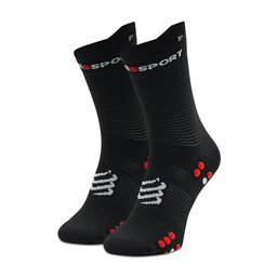 Compressport Augstas unisex zeķes Compressport Pro Racing Socks V4.0 Run High XU00046B_906 Black/Red