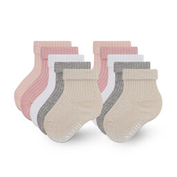 Boss Vaikiškų ilgų kojinių komplektas (5 poros) Boss J90230 Pink Washed Pink 45T