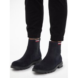 

Челсі Tommy Hilfiger Corpoarte Hilfiger Suede Chelsea FM0FM04803 Desert Sky DW5, Голубий