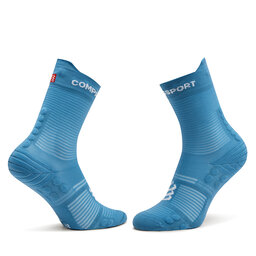 

Високі шкарпетки unisex Compressport Pro Racing V4.0 Run High XU00046B Niagara Blue/White, Голубий