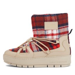 

Снігоходи Tommy Hilfiger Tartan Snowboot FW0FW07612 Merino ABO, Бежевий