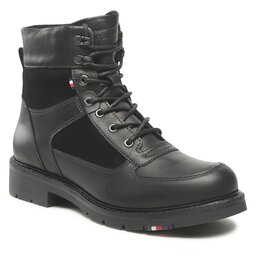 Tommy Hilfiger Kozačky Tommy Hilfiger Rwb Hilfiger Warm Mix Lace Boot FM0FM04203 Black BDS