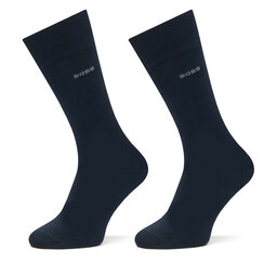 BOSS Set di 2 paia di calzini lunghi da uomo BOSS 2P RS Tom 50534901 Blu scuro