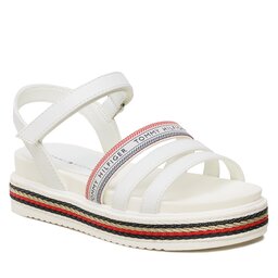 Tommy Hilfiger Sandaler Tommy Hilfiger Velclo Platform T3A2-32762-0371 M White