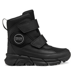 Geox Schnürschuhe Geox J Flexyper Plus Boy B Abx J66LCG 0FU54 C9999 S Schwarz