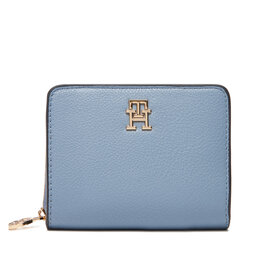 Tommy Hilfiger Malá dámská peněženka Tommy Hilfiger Th Distinct Med Za AW0AW17473 Světle modrá