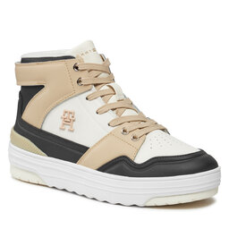 Tommy Hilfiger Αθλητικά Tommy Hilfiger Th Basket Sneaker Hi FW0FW07757 White Clay AES