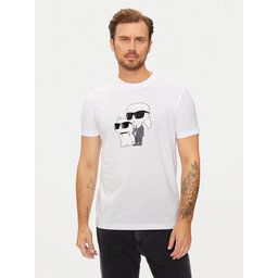 KARL LAGERFELD KARL LAGERFELD Marškinėliai 755061 544241 Balta Regular Fit