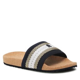 Tommy Hilfiger Šľapky Tommy Hilfiger Fresh Webbing Slide FW0FW06983 Space Blue DW6