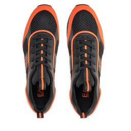 

Снікерcи EA7 Emporio Armani X8X027 XK050 T669 Black+Orange Tiger, Чорний