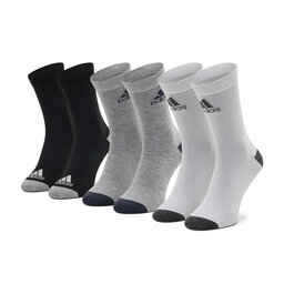 adidas Set de 3 perechi de șosete lungi pentru copii adidas H44318 Black/White /Medium Grey Heather