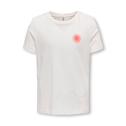 Kids ONLY Kids ONLY T-Shirt Happy Life 15340140 Λευκό Regular Fit