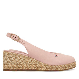 Tommy Hilfiger Espadrilles Tommy Hilfiger Mid Wedge Espad Slingback Speck FW0FW09472 Rosa