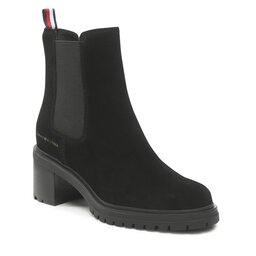 Tommy Hilfiger Botine Tommy Hilfiger Outdoor Chelsea Mid Heel Boot FW0FW06619 Black BDS