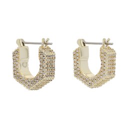 

Сережки Luv AJ Pave Hex Bolt Huggies HOL22-E-PHBH-G Gold, Золотий