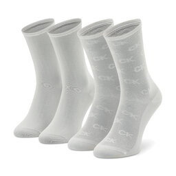 Calvin Klein Zestaw 2 par wysokich skarpet damskich Calvin Klein 701218916 White