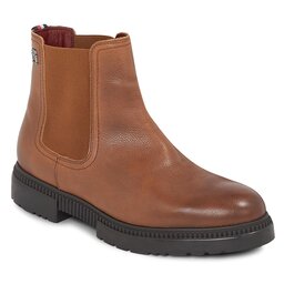 Tommy Hilfiger Jātnieku stila puszābaki Tommy Hilfiger Comfort Cleated Termo Lth Chel FM0FM04650 Winter Cognac GVI
