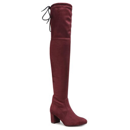 R.Polański Overknees R.Polański 0802 Bordo Zamsz