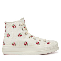 Converse Bambas Converse Chuck Taylor All Star Lift Platform Rose Cross Stitch A13659C Blanco