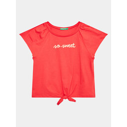 United Colors Of Benetton United Colors Of Benetton Majica 3096G108Y Rdeča Regular Fit