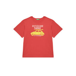 United Colors Of Benetton United Colors Of Benetton Majica 3JERG10JQ Rdeča Regular Fit